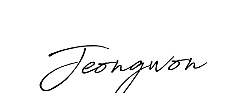 Jeongwon stylish signature style. Best Handwritten Sign (Antro_Vectra_Bolder) for my name. Handwritten Signature Collection Ideas for my name Jeongwon. Jeongwon signature style 7 images and pictures png