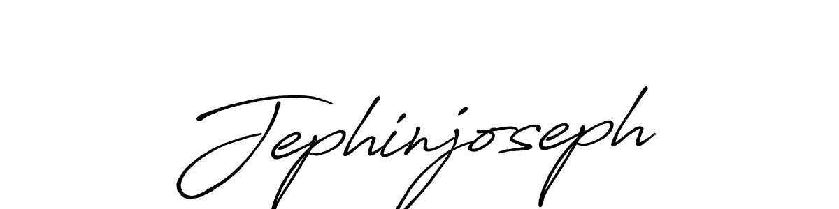 How to make Jephinjoseph name signature. Use Antro_Vectra_Bolder style for creating short signs online. This is the latest handwritten sign. Jephinjoseph signature style 7 images and pictures png