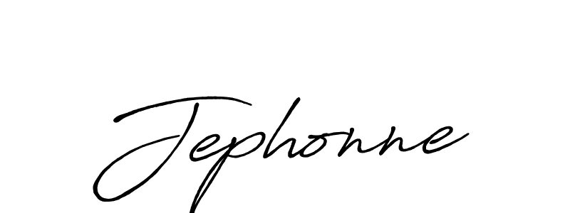 Jephonne stylish signature style. Best Handwritten Sign (Antro_Vectra_Bolder) for my name. Handwritten Signature Collection Ideas for my name Jephonne. Jephonne signature style 7 images and pictures png
