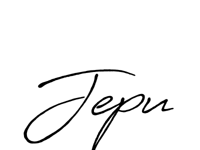 The best way (Antro_Vectra_Bolder) to make a short signature is to pick only two or three words in your name. The name Jepu include a total of six letters. For converting this name. Jepu signature style 7 images and pictures png