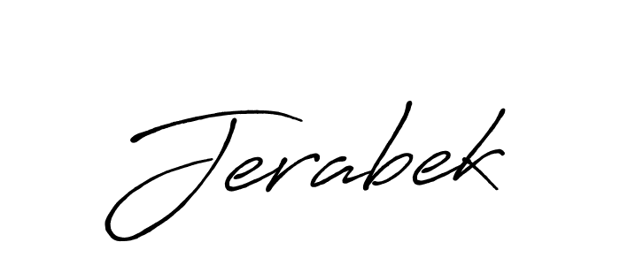 It looks lik you need a new signature style for name Jerabek. Design unique handwritten (Antro_Vectra_Bolder) signature with our free signature maker in just a few clicks. Jerabek signature style 7 images and pictures png
