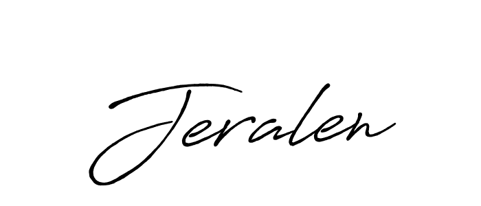 It looks lik you need a new signature style for name Jeralen. Design unique handwritten (Antro_Vectra_Bolder) signature with our free signature maker in just a few clicks. Jeralen signature style 7 images and pictures png