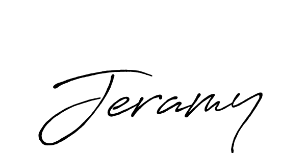 Also we have Jeramy name is the best signature style. Create professional handwritten signature collection using Antro_Vectra_Bolder autograph style. Jeramy signature style 7 images and pictures png