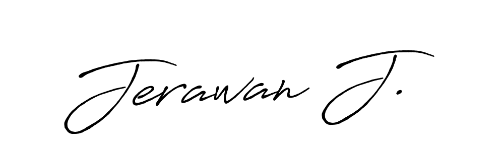 Create a beautiful signature design for name Jerawan J.. With this signature (Antro_Vectra_Bolder) fonts, you can make a handwritten signature for free. Jerawan J. signature style 7 images and pictures png