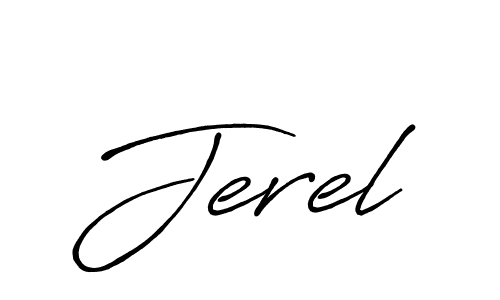 You should practise on your own different ways (Antro_Vectra_Bolder) to write your name (Jerel) in signature. don't let someone else do it for you. Jerel signature style 7 images and pictures png