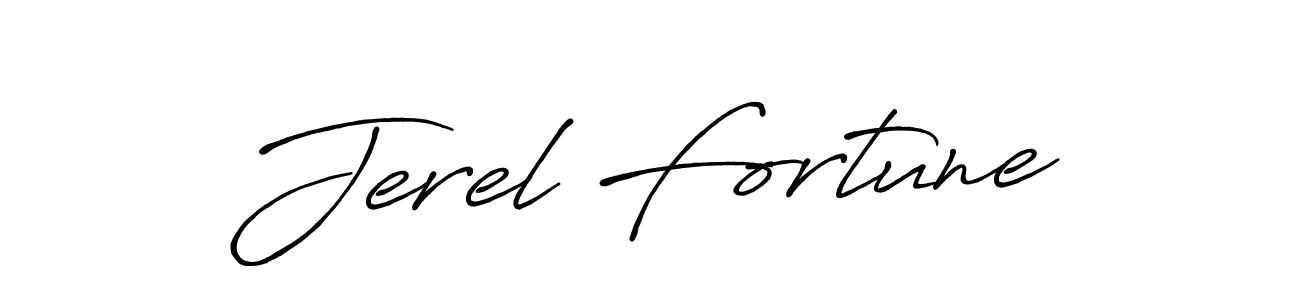 Create a beautiful signature design for name Jerel Fortune. With this signature (Antro_Vectra_Bolder) fonts, you can make a handwritten signature for free. Jerel Fortune signature style 7 images and pictures png