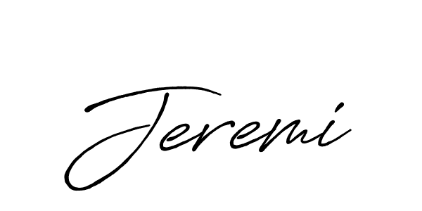 Use a signature maker to create a handwritten signature online. With this signature software, you can design (Antro_Vectra_Bolder) your own signature for name Jeremi. Jeremi signature style 7 images and pictures png