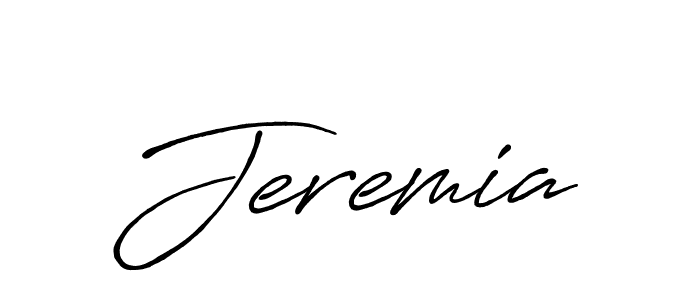 Create a beautiful signature design for name Jeremia. With this signature (Antro_Vectra_Bolder) fonts, you can make a handwritten signature for free. Jeremia signature style 7 images and pictures png