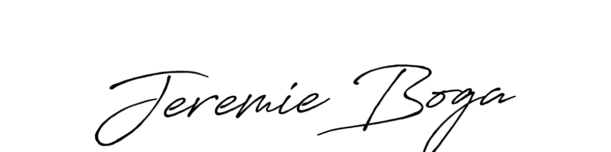 Design your own signature with our free online signature maker. With this signature software, you can create a handwritten (Antro_Vectra_Bolder) signature for name Jeremie Boga. Jeremie Boga signature style 7 images and pictures png