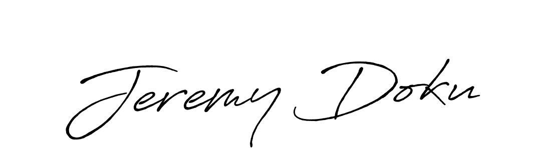 The best way (Antro_Vectra_Bolder) to make a short signature is to pick only two or three words in your name. The name Jeremy Doku include a total of six letters. For converting this name. Jeremy Doku signature style 7 images and pictures png