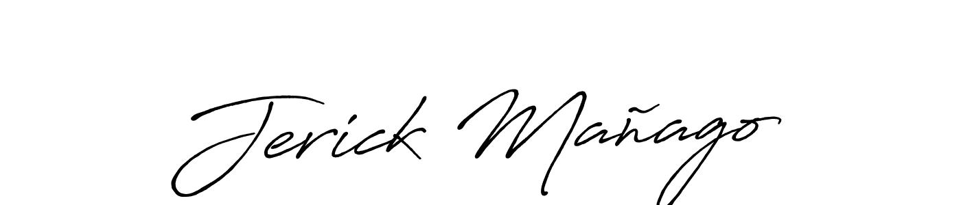 It looks lik you need a new signature style for name Jerick Mañago. Design unique handwritten (Antro_Vectra_Bolder) signature with our free signature maker in just a few clicks. Jerick Mañago signature style 7 images and pictures png