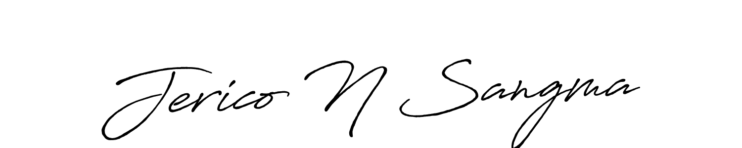 if you are searching for the best signature style for your name Jerico N Sangma. so please give up your signature search. here we have designed multiple signature styles  using Antro_Vectra_Bolder. Jerico N Sangma signature style 7 images and pictures png
