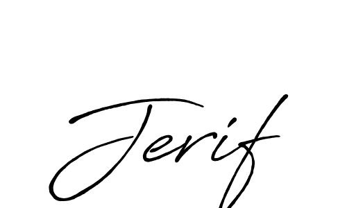 Make a beautiful signature design for name Jerif. With this signature (Antro_Vectra_Bolder) style, you can create a handwritten signature for free. Jerif signature style 7 images and pictures png