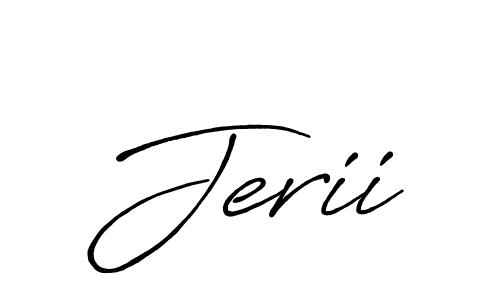 How to make Jerii signature? Antro_Vectra_Bolder is a professional autograph style. Create handwritten signature for Jerii name. Jerii signature style 7 images and pictures png