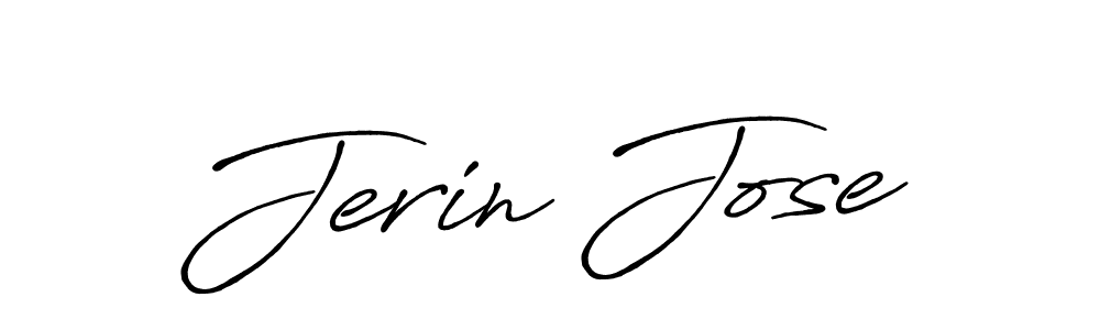 Also we have Jerin Jose name is the best signature style. Create professional handwritten signature collection using Antro_Vectra_Bolder autograph style. Jerin Jose signature style 7 images and pictures png