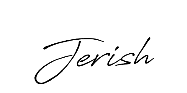 How to make Jerish name signature. Use Antro_Vectra_Bolder style for creating short signs online. This is the latest handwritten sign. Jerish signature style 7 images and pictures png