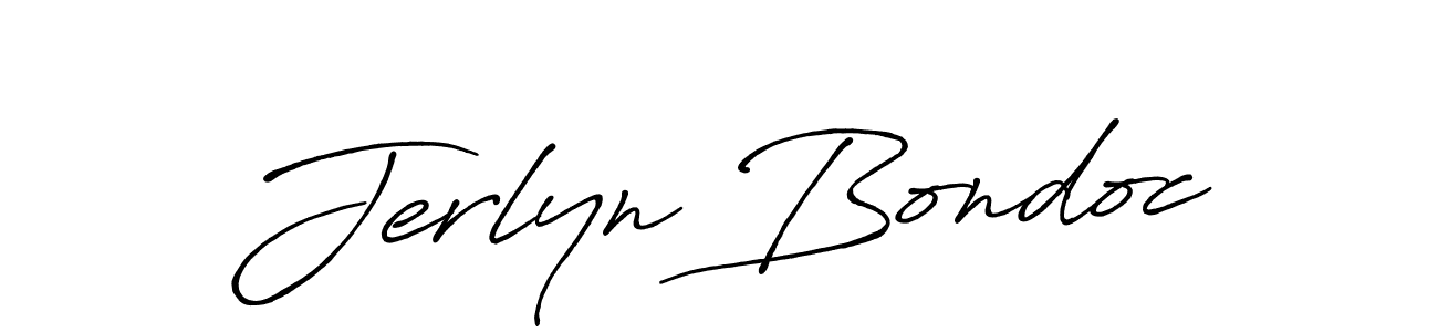 Make a beautiful signature design for name Jerlyn Bondoc. With this signature (Antro_Vectra_Bolder) style, you can create a handwritten signature for free. Jerlyn Bondoc signature style 7 images and pictures png