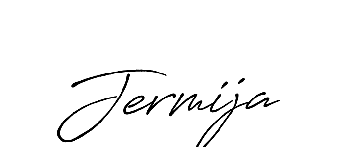 Jermija stylish signature style. Best Handwritten Sign (Antro_Vectra_Bolder) for my name. Handwritten Signature Collection Ideas for my name Jermija. Jermija signature style 7 images and pictures png