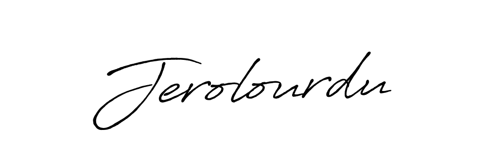 Create a beautiful signature design for name Jerolourdu. With this signature (Antro_Vectra_Bolder) fonts, you can make a handwritten signature for free. Jerolourdu signature style 7 images and pictures png