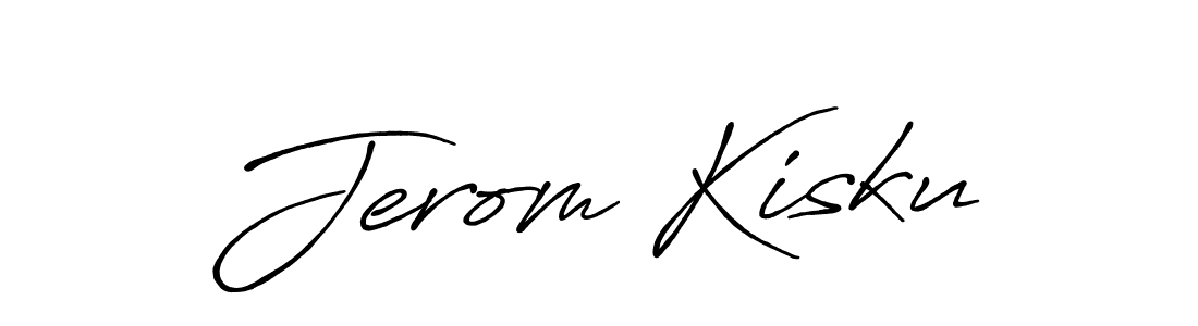 How to make Jerom Kisku name signature. Use Antro_Vectra_Bolder style for creating short signs online. This is the latest handwritten sign. Jerom Kisku signature style 7 images and pictures png