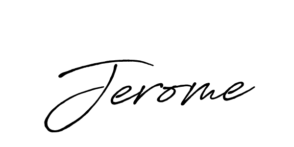 Make a beautiful signature design for name Jerome. With this signature (Antro_Vectra_Bolder) style, you can create a handwritten signature for free. Jerome signature style 7 images and pictures png