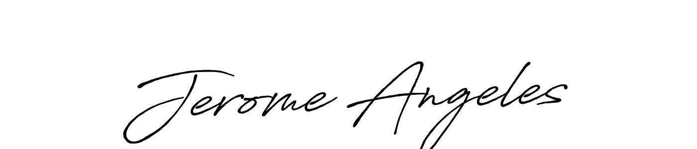 Make a beautiful signature design for name Jerome Angeles. With this signature (Antro_Vectra_Bolder) style, you can create a handwritten signature for free. Jerome Angeles signature style 7 images and pictures png