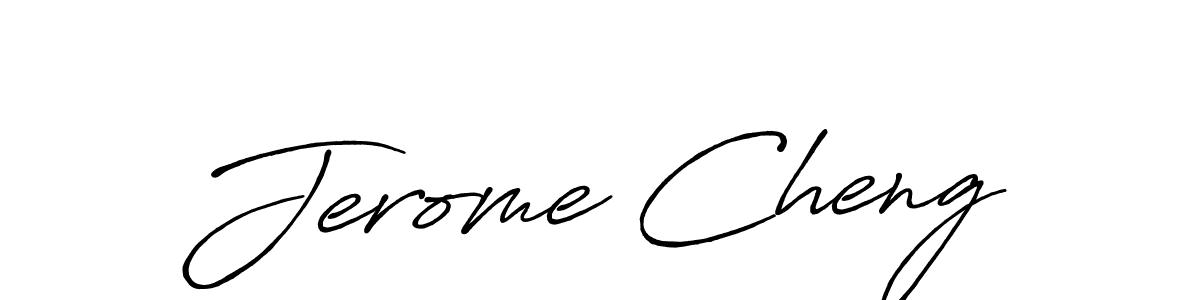 How to make Jerome Cheng name signature. Use Antro_Vectra_Bolder style for creating short signs online. This is the latest handwritten sign. Jerome Cheng signature style 7 images and pictures png