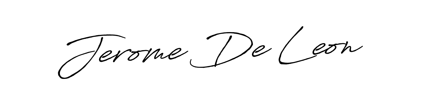 Make a beautiful signature design for name Jerome De Leon. With this signature (Antro_Vectra_Bolder) style, you can create a handwritten signature for free. Jerome De Leon signature style 7 images and pictures png