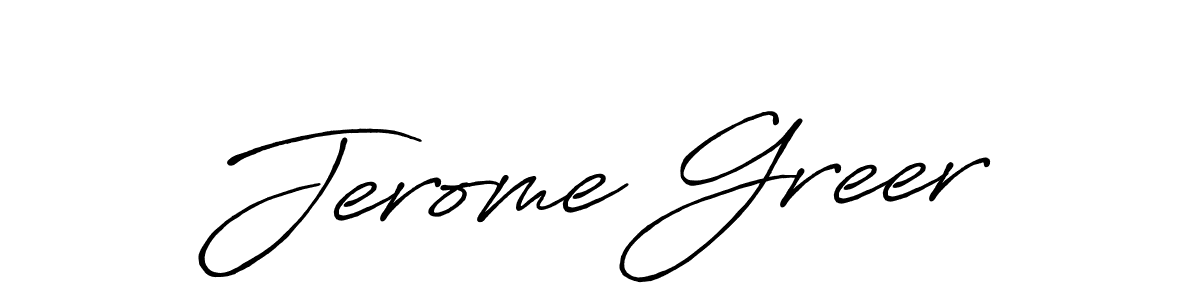 Make a beautiful signature design for name Jerome Greer. With this signature (Antro_Vectra_Bolder) style, you can create a handwritten signature for free. Jerome Greer signature style 7 images and pictures png