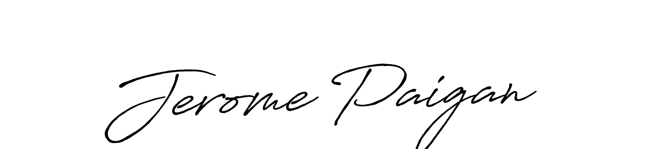 Jerome Paigan stylish signature style. Best Handwritten Sign (Antro_Vectra_Bolder) for my name. Handwritten Signature Collection Ideas for my name Jerome Paigan. Jerome Paigan signature style 7 images and pictures png