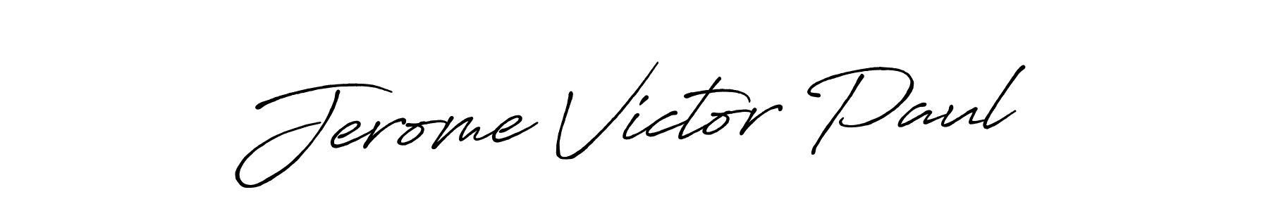 Jerome Victor Paul stylish signature style. Best Handwritten Sign (Antro_Vectra_Bolder) for my name. Handwritten Signature Collection Ideas for my name Jerome Victor Paul. Jerome Victor Paul signature style 7 images and pictures png