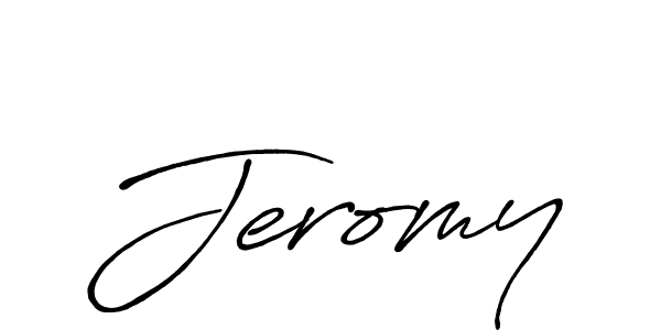 How to make Jeromy name signature. Use Antro_Vectra_Bolder style for creating short signs online. This is the latest handwritten sign. Jeromy signature style 7 images and pictures png