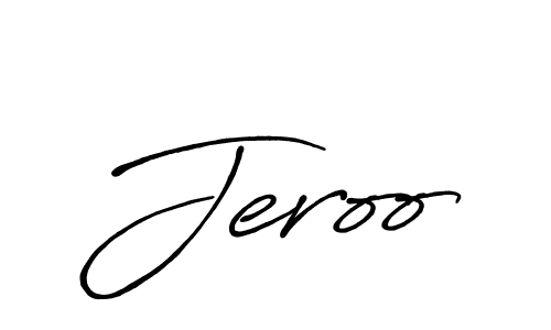 Use a signature maker to create a handwritten signature online. With this signature software, you can design (Antro_Vectra_Bolder) your own signature for name Jeroo. Jeroo signature style 7 images and pictures png