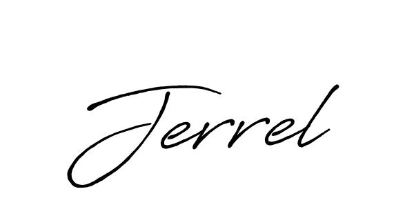 You should practise on your own different ways (Antro_Vectra_Bolder) to write your name (Jerrel) in signature. don't let someone else do it for you. Jerrel signature style 7 images and pictures png