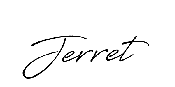 Design your own signature with our free online signature maker. With this signature software, you can create a handwritten (Antro_Vectra_Bolder) signature for name Jerret. Jerret signature style 7 images and pictures png