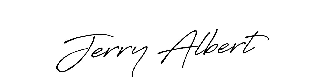 Make a beautiful signature design for name Jerry Albert. With this signature (Antro_Vectra_Bolder) style, you can create a handwritten signature for free. Jerry Albert signature style 7 images and pictures png
