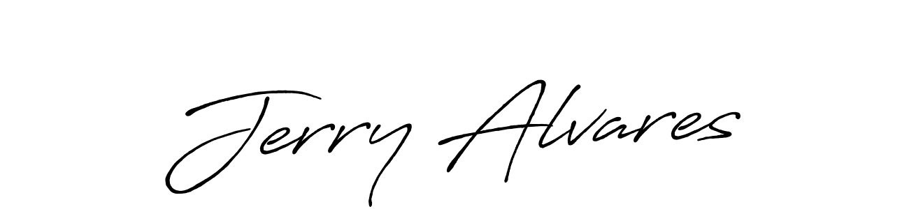 Also we have Jerry Alvares name is the best signature style. Create professional handwritten signature collection using Antro_Vectra_Bolder autograph style. Jerry Alvares signature style 7 images and pictures png
