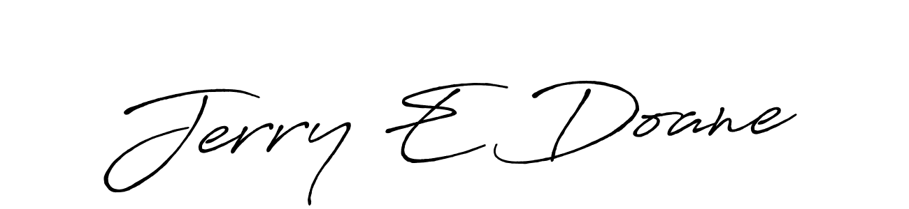 How to make Jerry E Doane name signature. Use Antro_Vectra_Bolder style for creating short signs online. This is the latest handwritten sign. Jerry E Doane signature style 7 images and pictures png