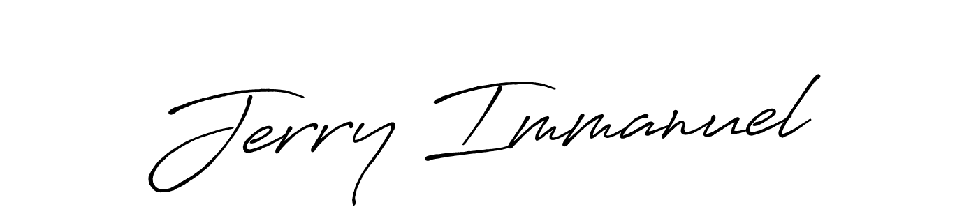 Also You can easily find your signature by using the search form. We will create Jerry Immanuel name handwritten signature images for you free of cost using Antro_Vectra_Bolder sign style. Jerry Immanuel signature style 7 images and pictures png