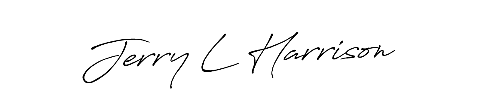 Use a signature maker to create a handwritten signature online. With this signature software, you can design (Antro_Vectra_Bolder) your own signature for name Jerry L Harrison. Jerry L Harrison signature style 7 images and pictures png