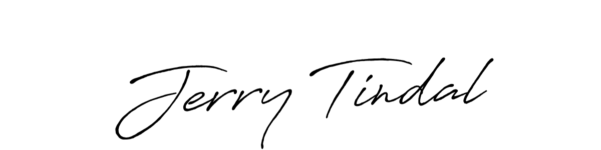 Jerry Tindal stylish signature style. Best Handwritten Sign (Antro_Vectra_Bolder) for my name. Handwritten Signature Collection Ideas for my name Jerry Tindal. Jerry Tindal signature style 7 images and pictures png