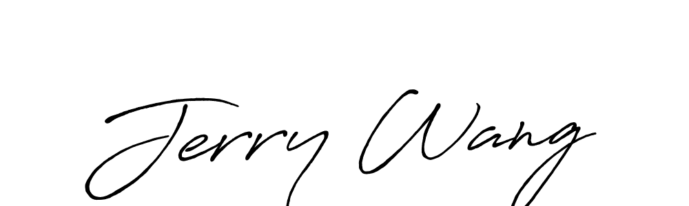 Similarly Antro_Vectra_Bolder is the best handwritten signature design. Signature creator online .You can use it as an online autograph creator for name Jerry Wang. Jerry Wang signature style 7 images and pictures png