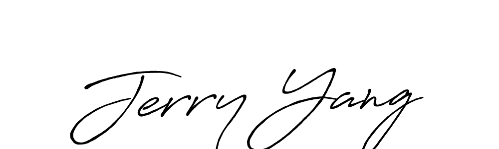 Create a beautiful signature design for name Jerry Yang. With this signature (Antro_Vectra_Bolder) fonts, you can make a handwritten signature for free. Jerry Yang signature style 7 images and pictures png