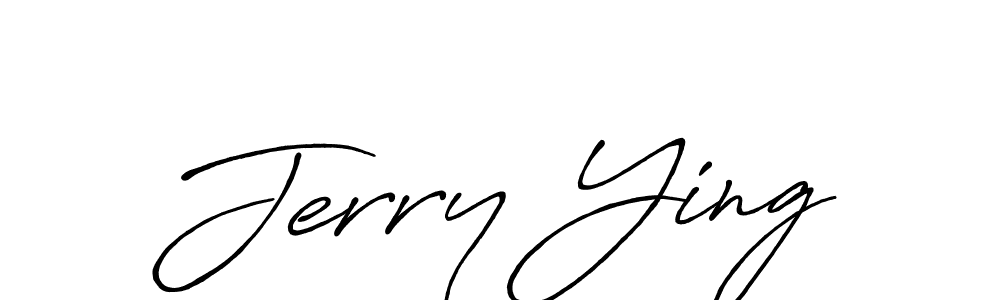 How to make Jerry Ying name signature. Use Antro_Vectra_Bolder style for creating short signs online. This is the latest handwritten sign. Jerry Ying signature style 7 images and pictures png
