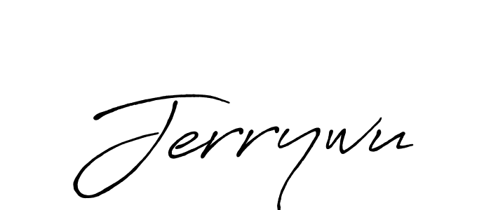 Make a beautiful signature design for name Jerrywu. With this signature (Antro_Vectra_Bolder) style, you can create a handwritten signature for free. Jerrywu signature style 7 images and pictures png