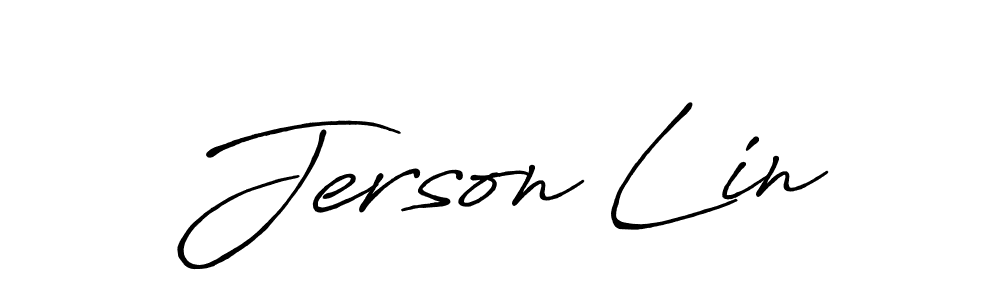 Also You can easily find your signature by using the search form. We will create Jerson Lin name handwritten signature images for you free of cost using Antro_Vectra_Bolder sign style. Jerson Lin signature style 7 images and pictures png
