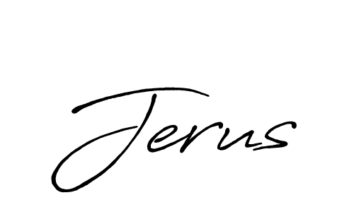 How to make Jerus name signature. Use Antro_Vectra_Bolder style for creating short signs online. This is the latest handwritten sign. Jerus signature style 7 images and pictures png