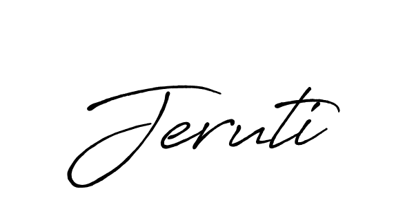 How to make Jeruti signature? Antro_Vectra_Bolder is a professional autograph style. Create handwritten signature for Jeruti name. Jeruti signature style 7 images and pictures png