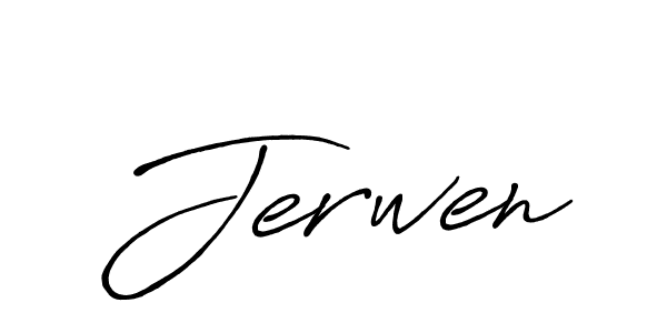 Also You can easily find your signature by using the search form. We will create Jerwen name handwritten signature images for you free of cost using Antro_Vectra_Bolder sign style. Jerwen signature style 7 images and pictures png