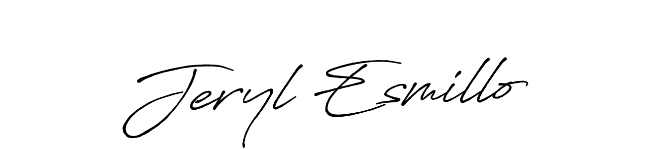 How to make Jeryl Esmillo signature? Antro_Vectra_Bolder is a professional autograph style. Create handwritten signature for Jeryl Esmillo name. Jeryl Esmillo signature style 7 images and pictures png